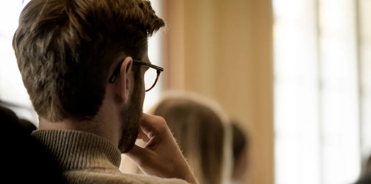 Student with glasses. Photo.